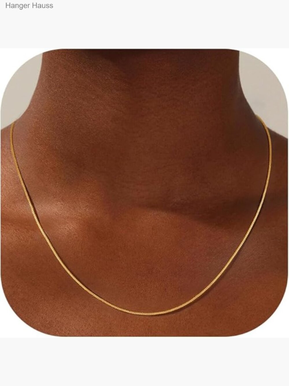 0.8mm Sterling Silver Box Chain Necklace for Women 16-24in